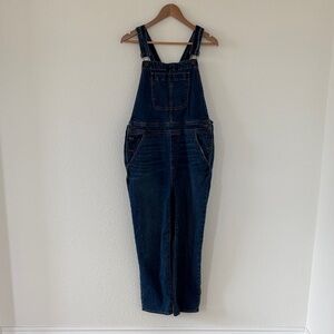 J. Crew women’s dark Blue Denim Overalls size Large